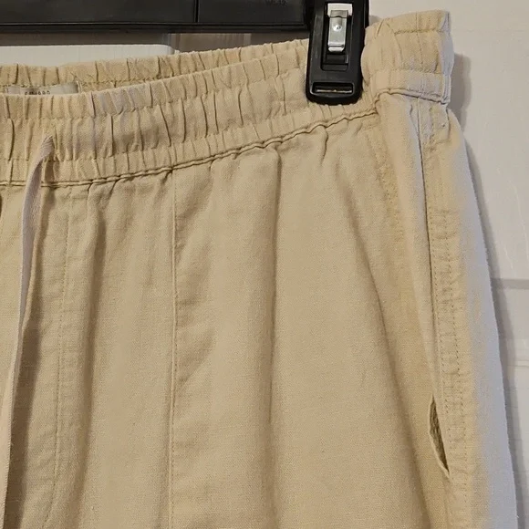 Lucky Brand Linen Elastic Waist Cream Pants - Picture 8 of 12